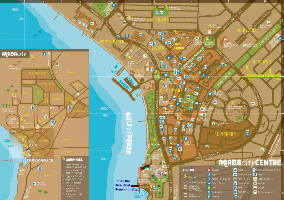 kaart van aqaba Jordaan
